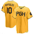 Custom #10 Gold City Connect PIT Baseball Shirt Top