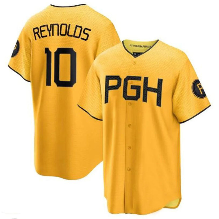 Custom #10 Gold City Connect PIT Baseball Shirt Top