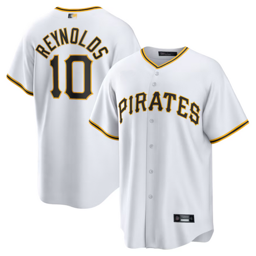 Custom #10 White PIT Baseball Shirt Top