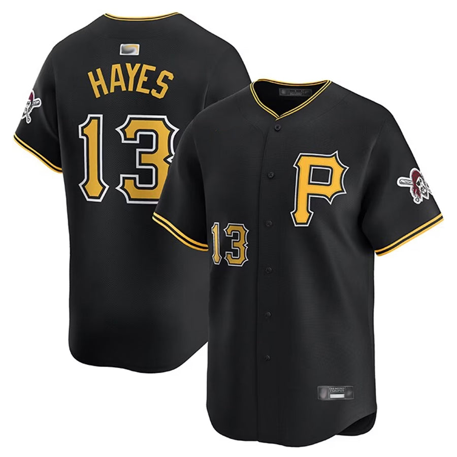 Custom #13 Black PIT Baseball Shirt Top