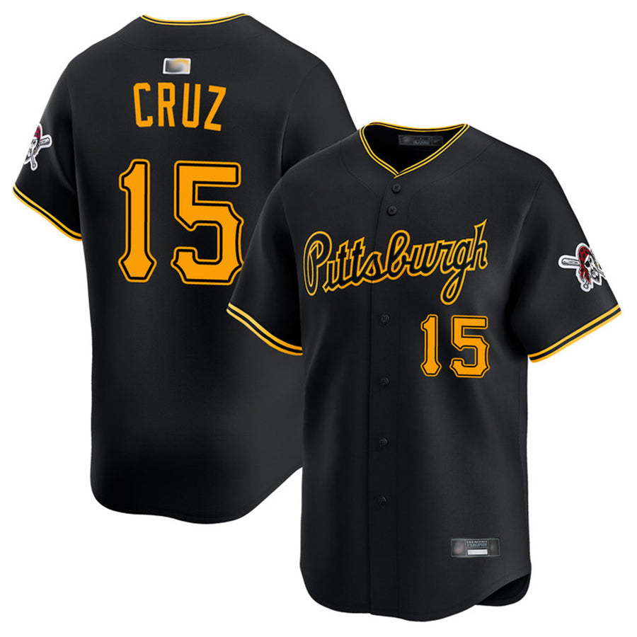Custom #15 Black PIT Baseball Shirt Top