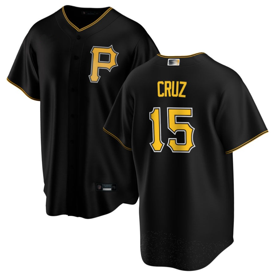 Custom #15 Black PIT Baseball Shirt Top