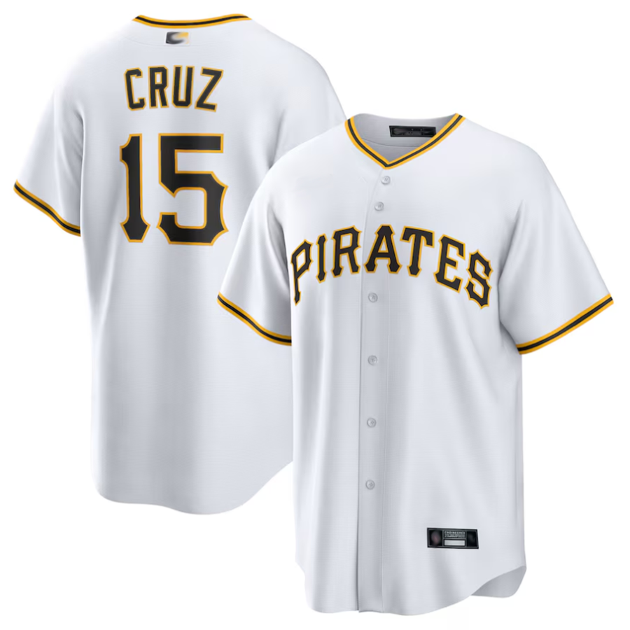 Custom #15 White PIT Baseball Shirt Top