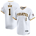 Custom #1 White PIT Baseball Shirt Top