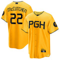 Custom #22 Gold City Connect PIT Baseball Shirt Top