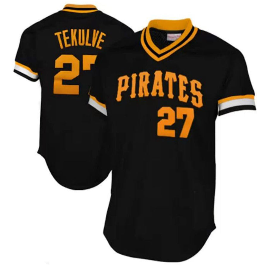 Custom #27 Black 1982 PIT Baseball Shirt Top