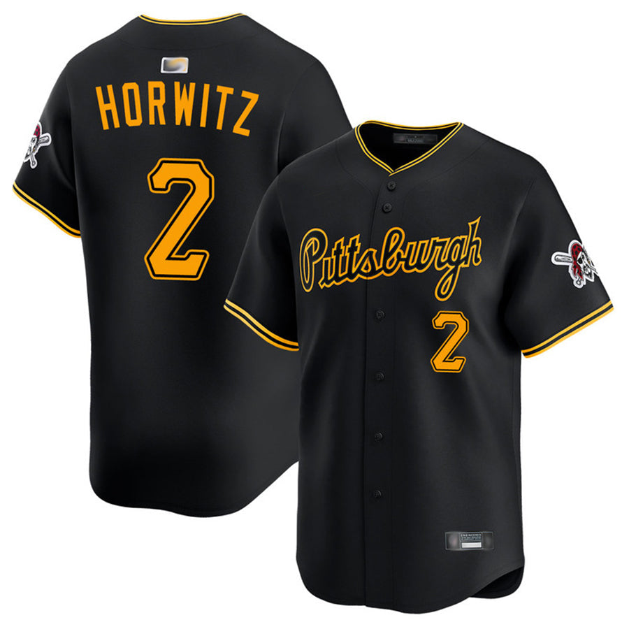 Custom #2 Black PIT Baseball Shirt Top