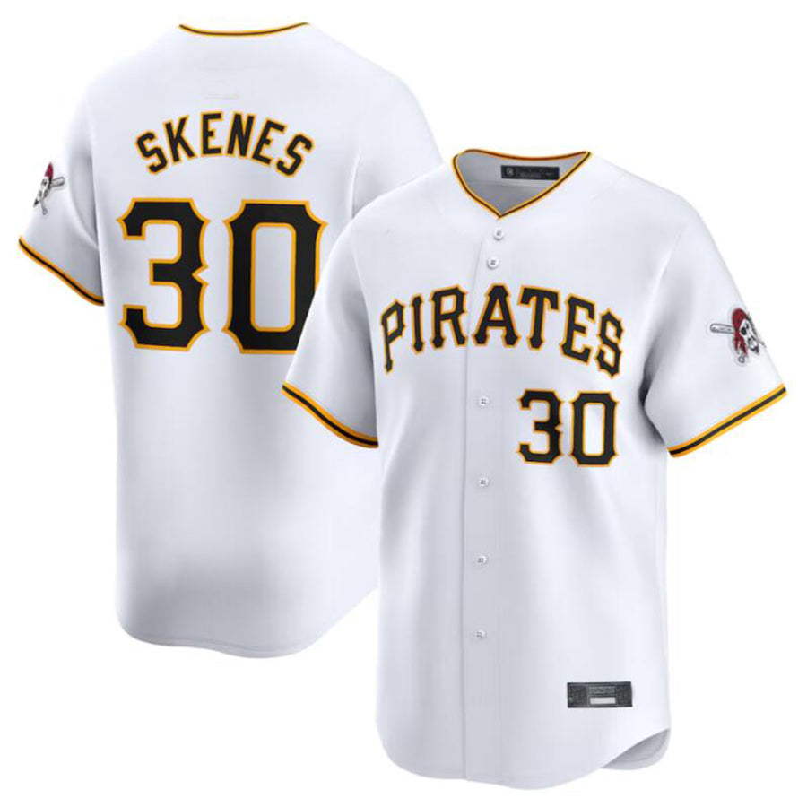 Custom #30 White PIT Baseball Shirt Top