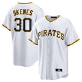 Custom #30 White PIT Baseball Shirt Top