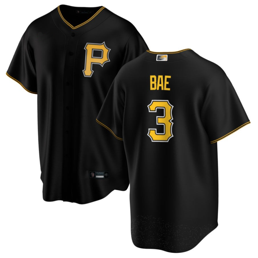 Custom #3 Black PIT Baseball Shirt Top