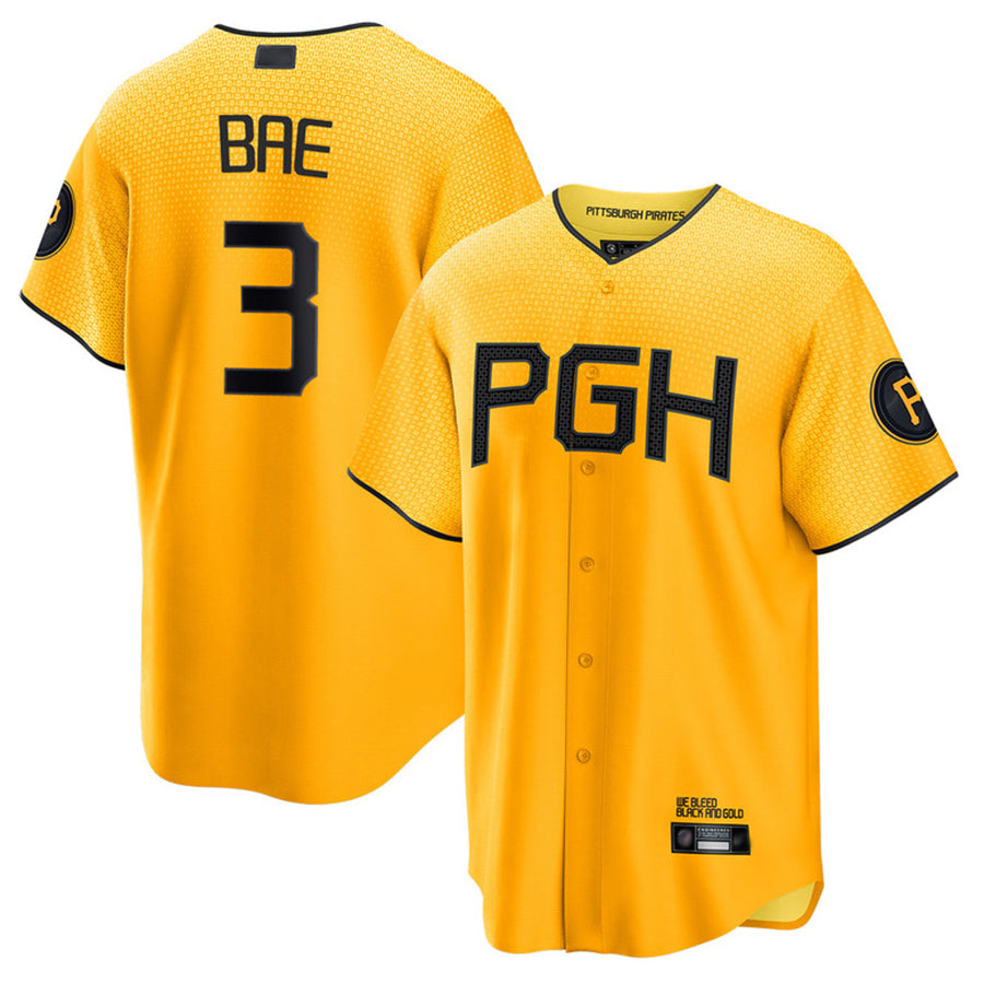 Custom #3 Gold City Connect PIT Baseball Shirt Top