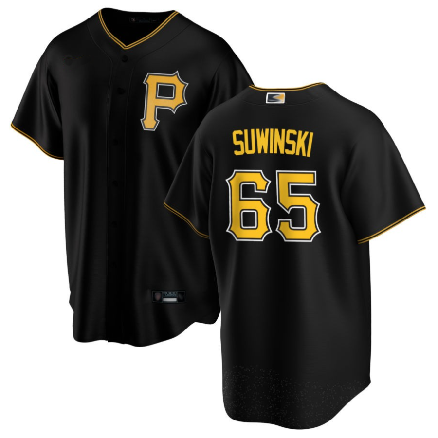 Custom #65 Black PIT Baseball Shirt Top
