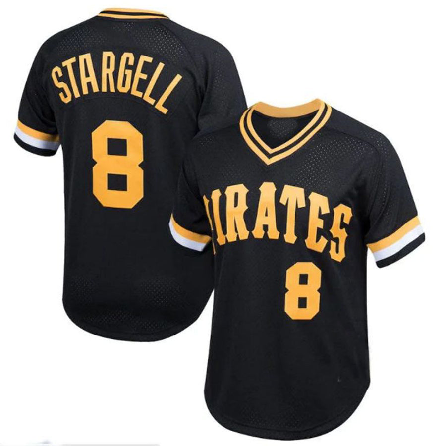 Custom #8 Black PIT Baseball Shirt Top