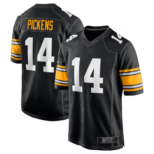 #14 George Pickens Player P.Steelers Black Game Stitched Football Jerseys