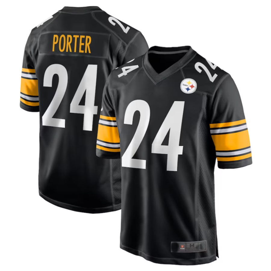 Custom #24 Black PIT Football Shirt Top