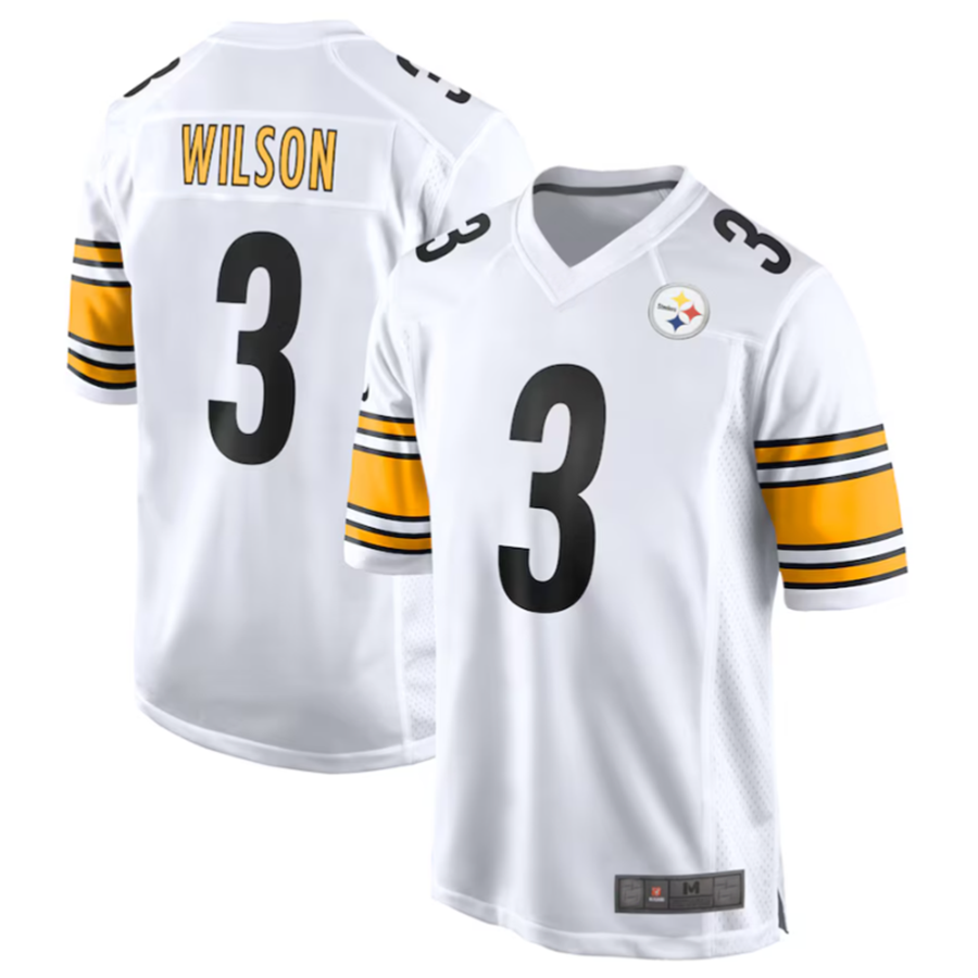 Custom #3 White PIT Football Shirt Top