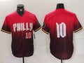 Custom #10 Red PHI Baseball Shirt Top