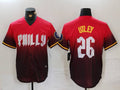 Custom #26 Red PHI Baseball Shirt Top