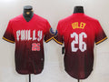 Custom #26 Red PHI Baseball Shirt Top