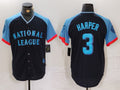 Custom #3 Navy All Star PHI Baseball Shirt Top
