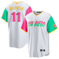 Custom #11 White City Connect SD Baseball Shirt Top