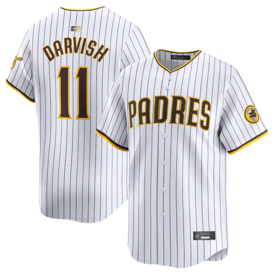Custom #11 White SD Baseball Shirt Top