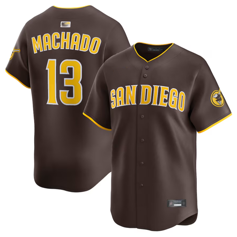 Custom #13 Brown SD Baseball Shirt Top