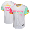 Custom #13 White City Connect SD Baseball Shirt Top