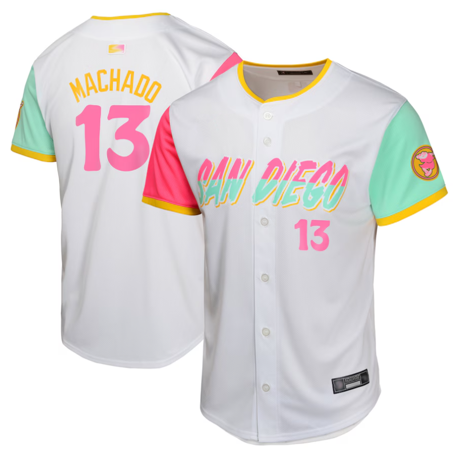 Custom #13 White City Connect SD Baseball Shirt Top