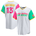Custom #13 White SD Baseball Shirt Top