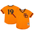 Custom #19 Gold 1982 SD Baseball Shirt Top