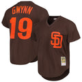 Custom #19 Brown 1985 SD Baseball Shirt Top