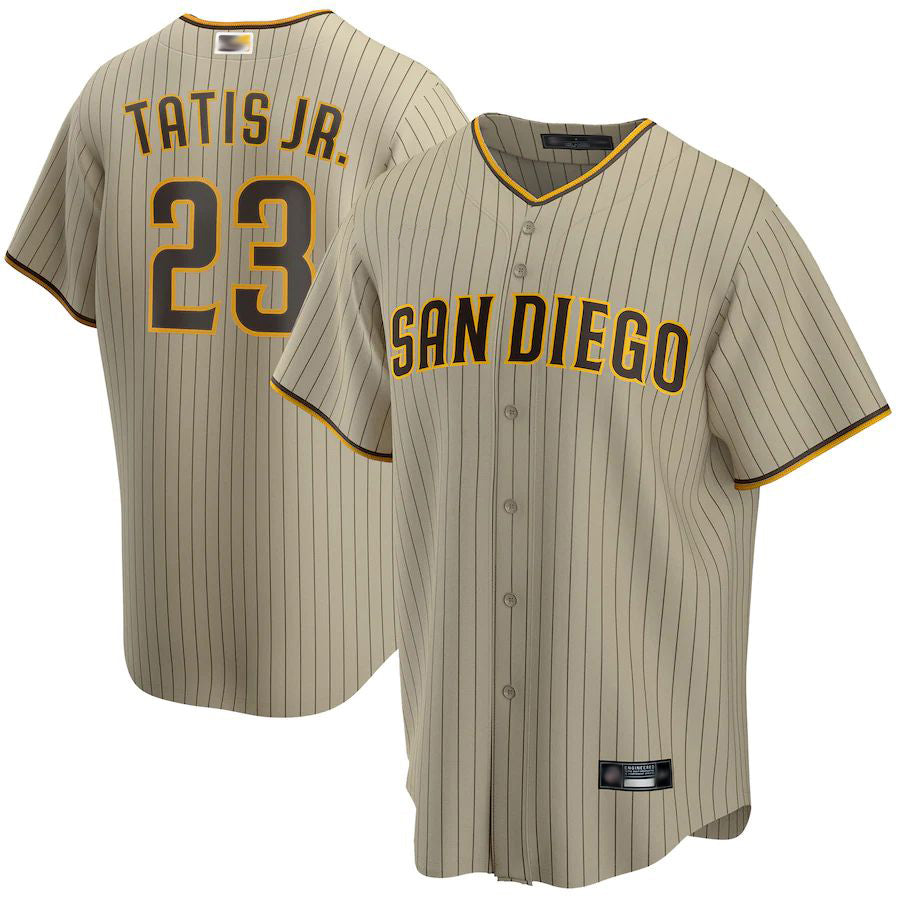 Custom #23 Tan SD Baseball Shirt Top