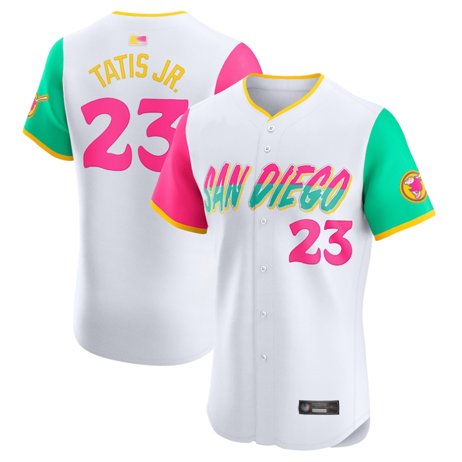 Custom #23 White City Connect SD Baseball Shirt Top