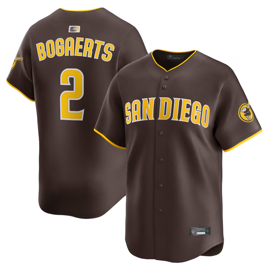 Custom #2 Brown SD Baseball Shirt Top
