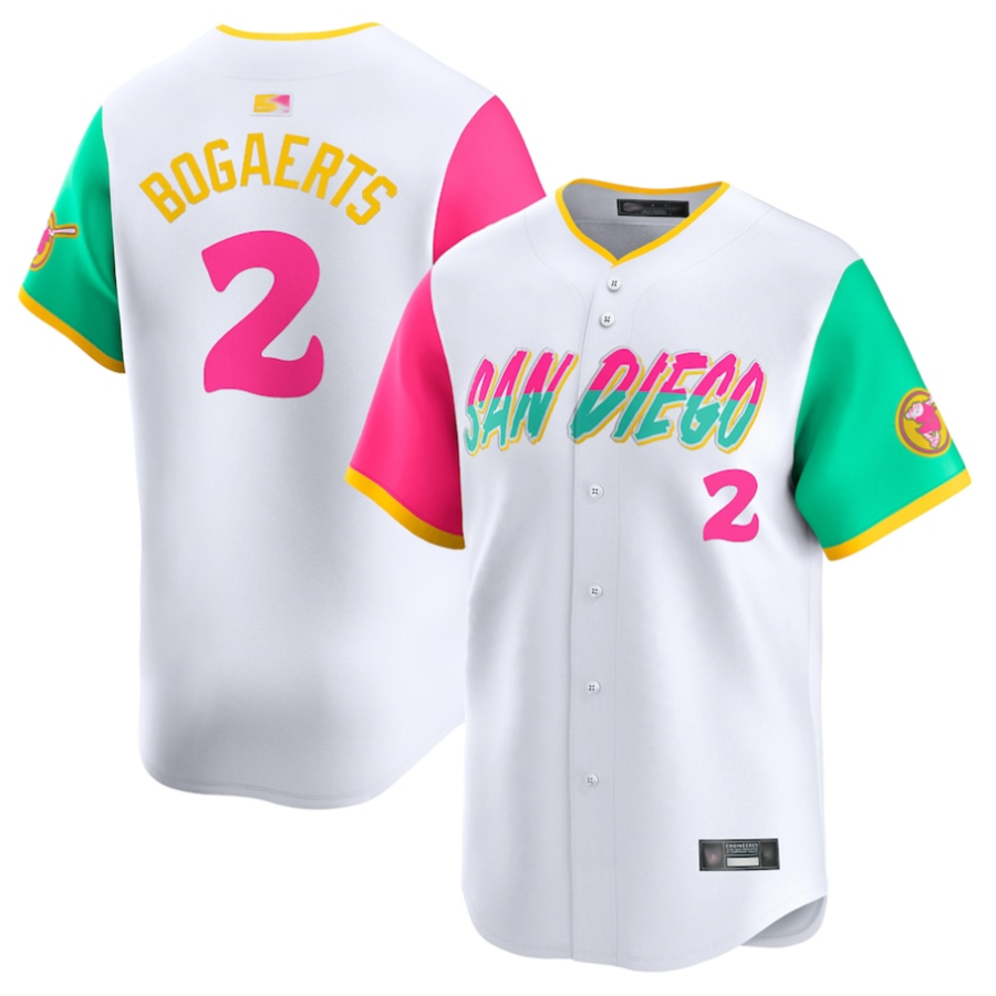 Custom #2 White City Connect SD Baseball Shirt Top