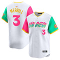 Custom #3 White City Connect SD Baseball Shirt Top