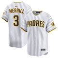 Custom #3 White SD Baseball Shirt Top