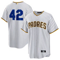 Custom #42 White SD Baseball Shirt Top