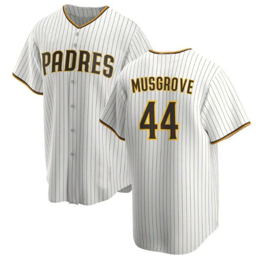 Custom #44 White SD Baseball Shirt Top