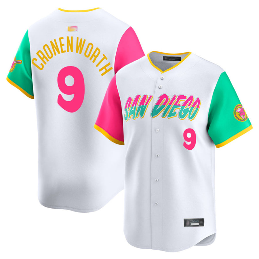 Custom #9 City Connect SD Baseball Shirt Top