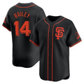 Custom #14 Black SF Baseball Shirt Top