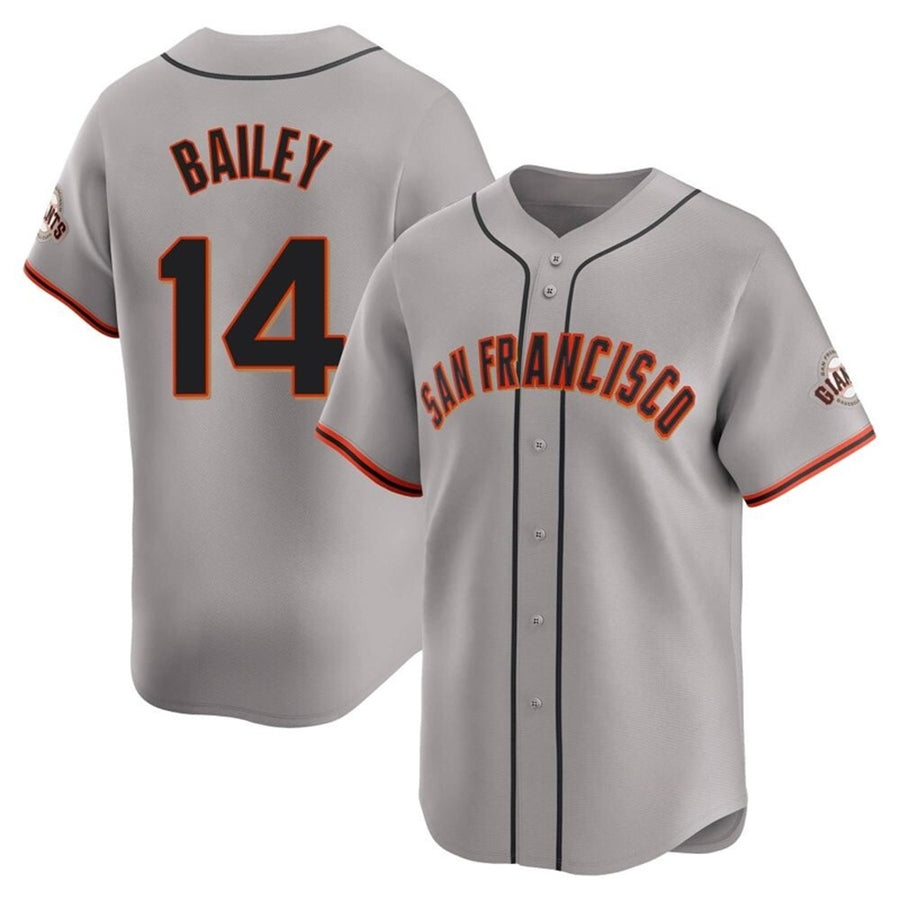 Custom #14 Gray SF Baseball Shirt Top