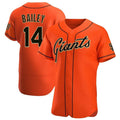 Custom #14 Orange SF Baseball Shirt Top