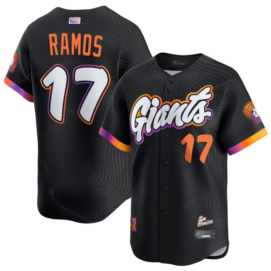 Custom #17 City Connect SF Baseball Shirt Top