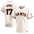Custom #17 Cream SF Baseball Shirt Top