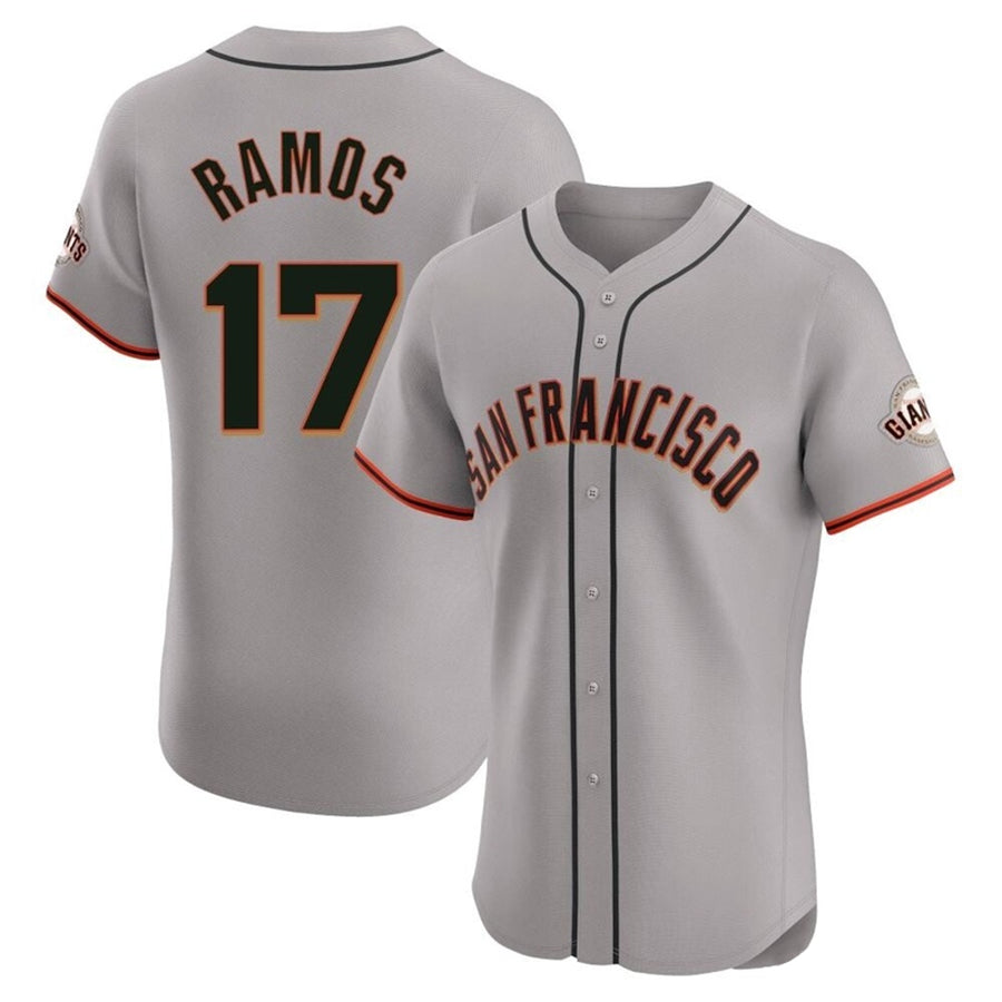 Custom #17 Grey SF Baseball Shirt Top
