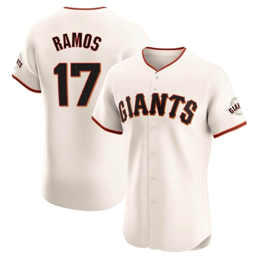 Custom #17 White SF Baseball Shirt Top