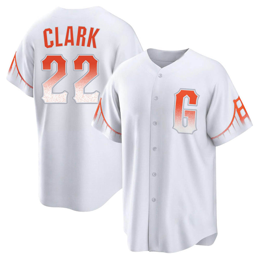 Custom #22 White City Connect SF Baseball Shirt Top