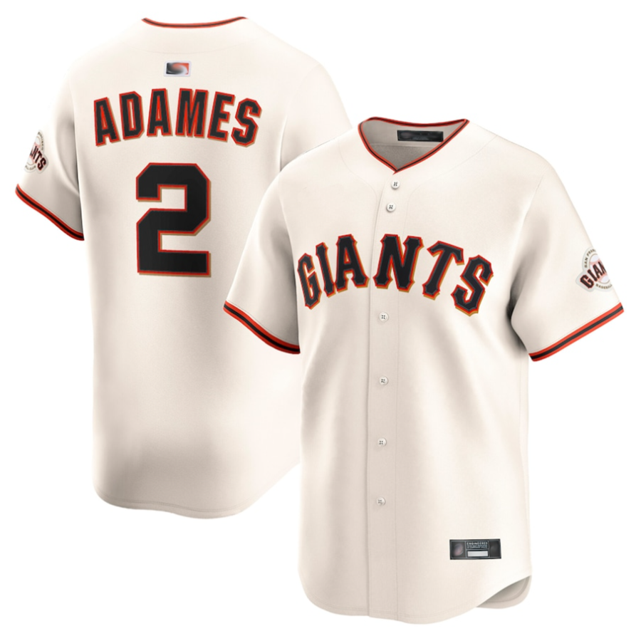 Custom #2 Cream SF Baseball Shirt Top